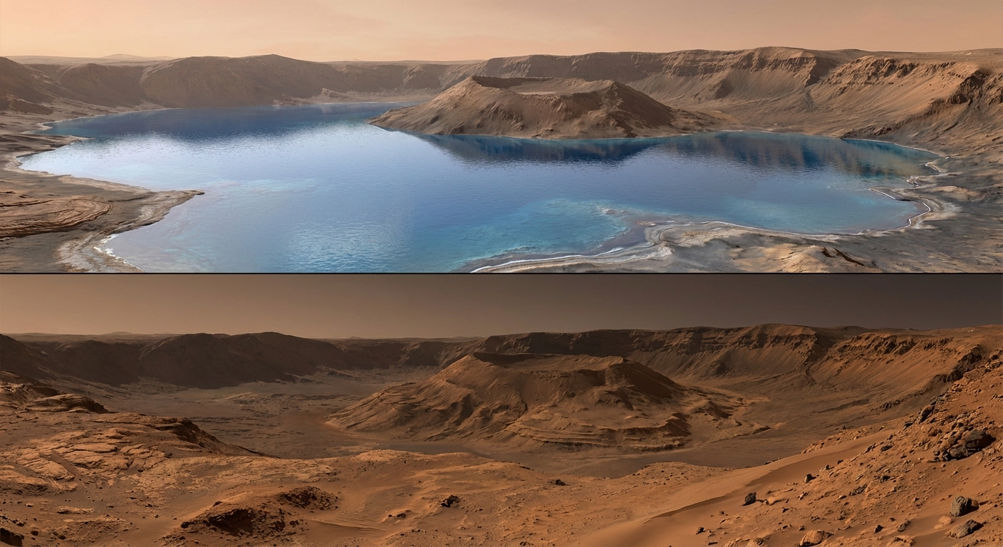 Ancient Gale Crater lake reconstruction