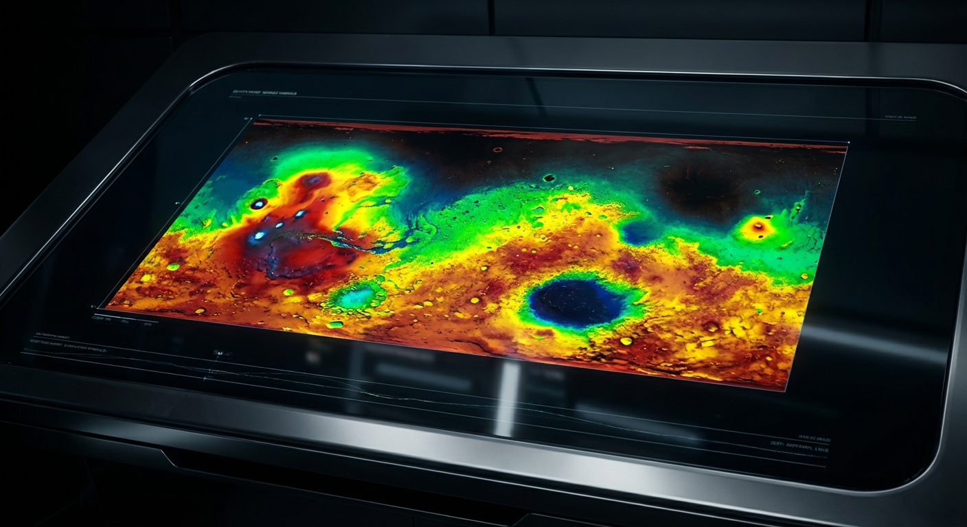 Mars mineral distribution map
