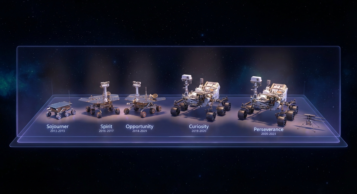 Mars rover family portrait