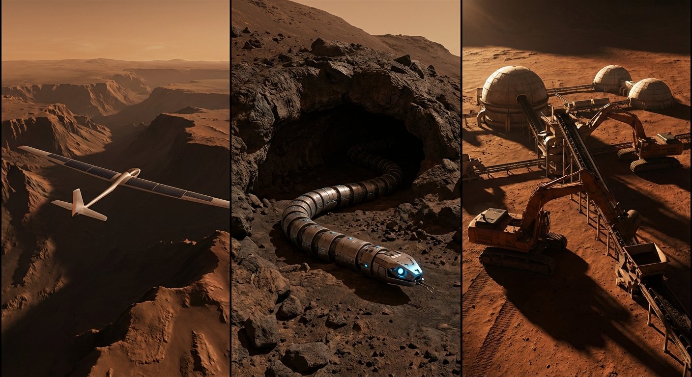 Emerging Mars technologies collage
