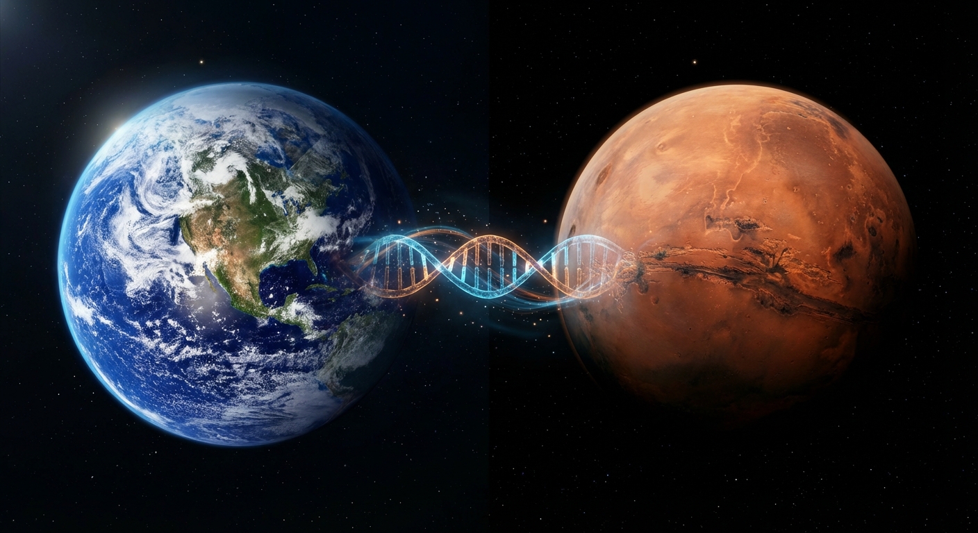 Earth and Mars comparison