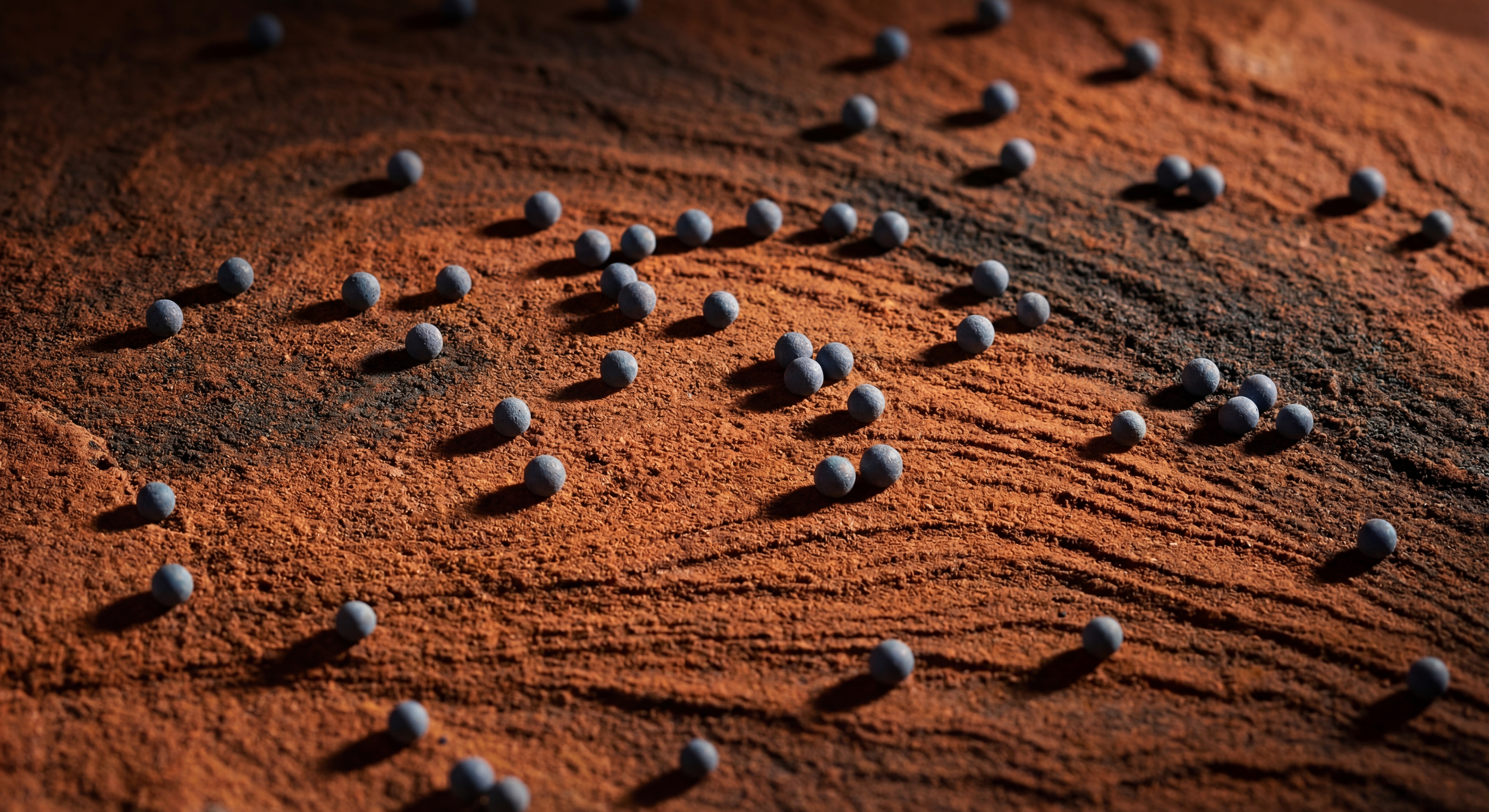Hematite blueberries close-up